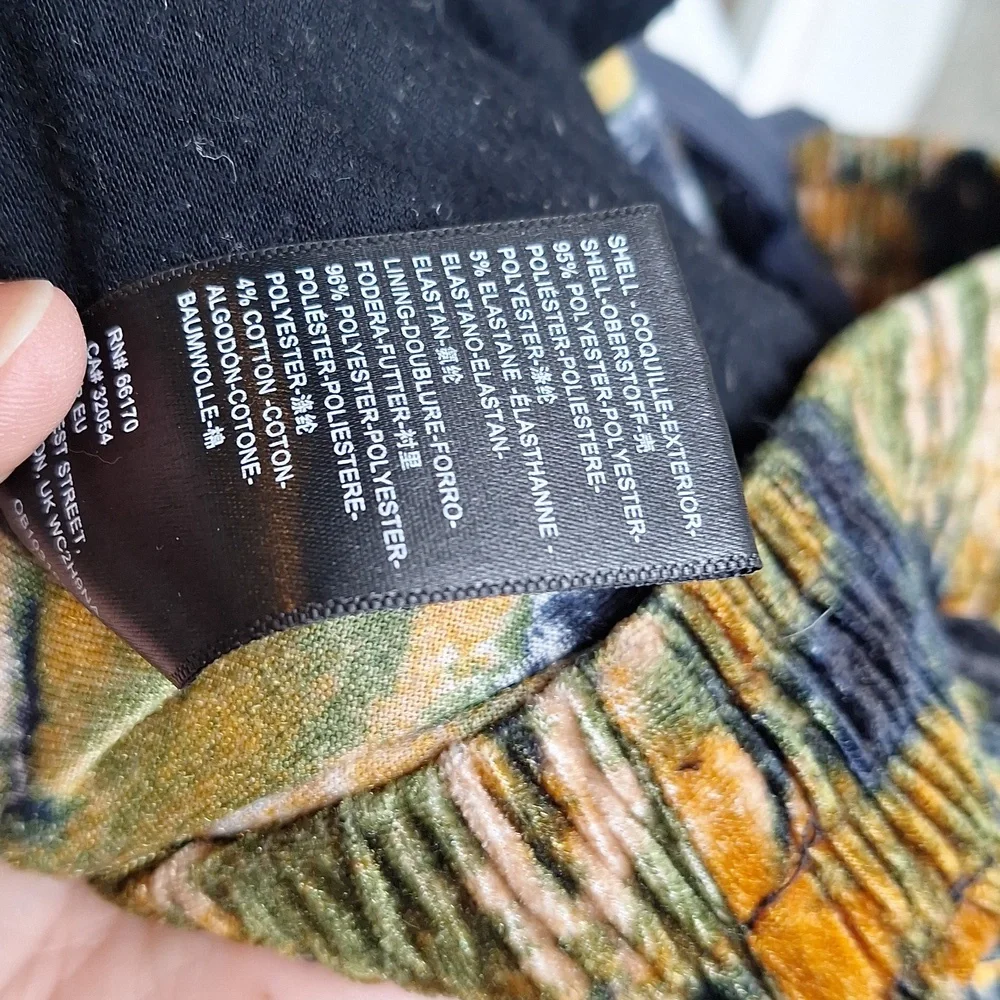 Urban Outfitters Penelope Velvet Joggers Black Green Orange Gold XS Cozy Chic - Picture 8 of 12